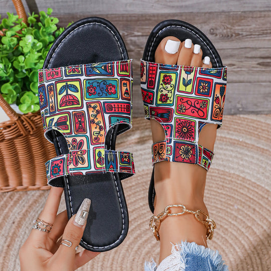 Damen Blumige Sandalen im modernen Design EB