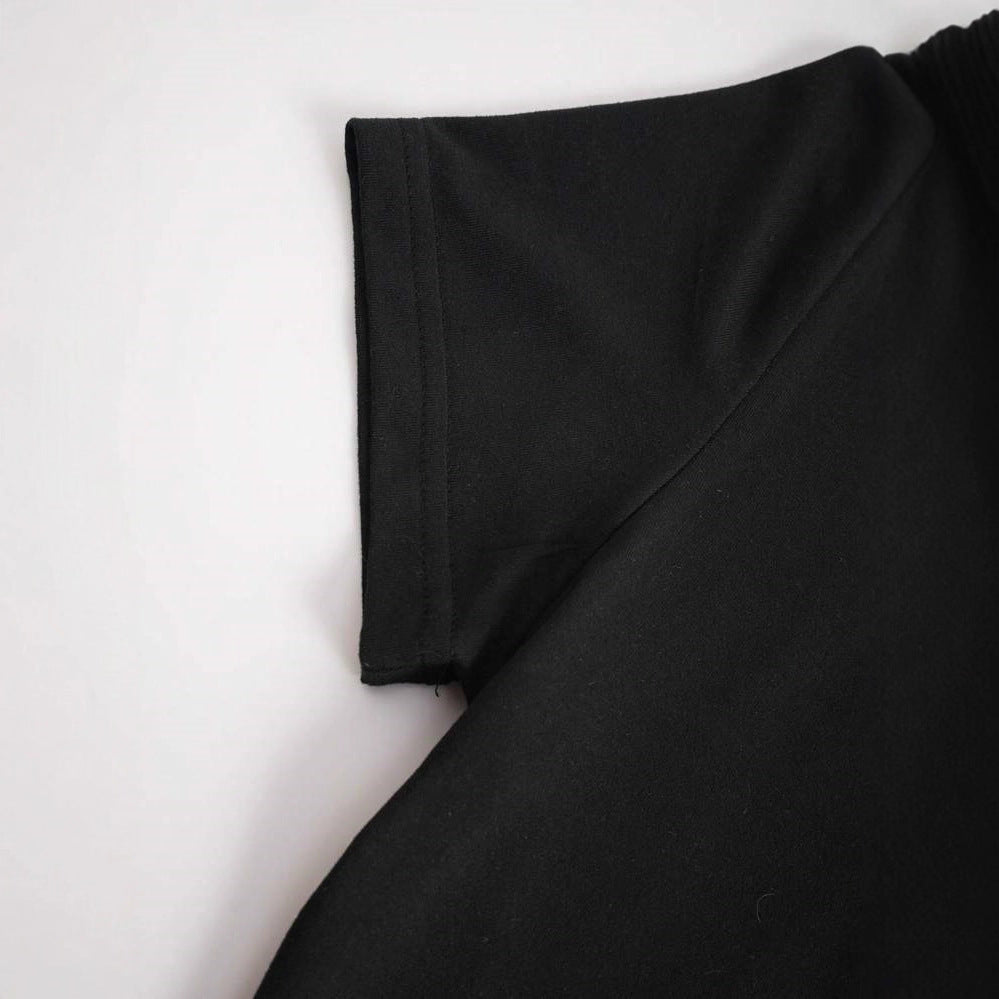 Damen Cropped T-Shirt mit kreativem Skelettdesign EB