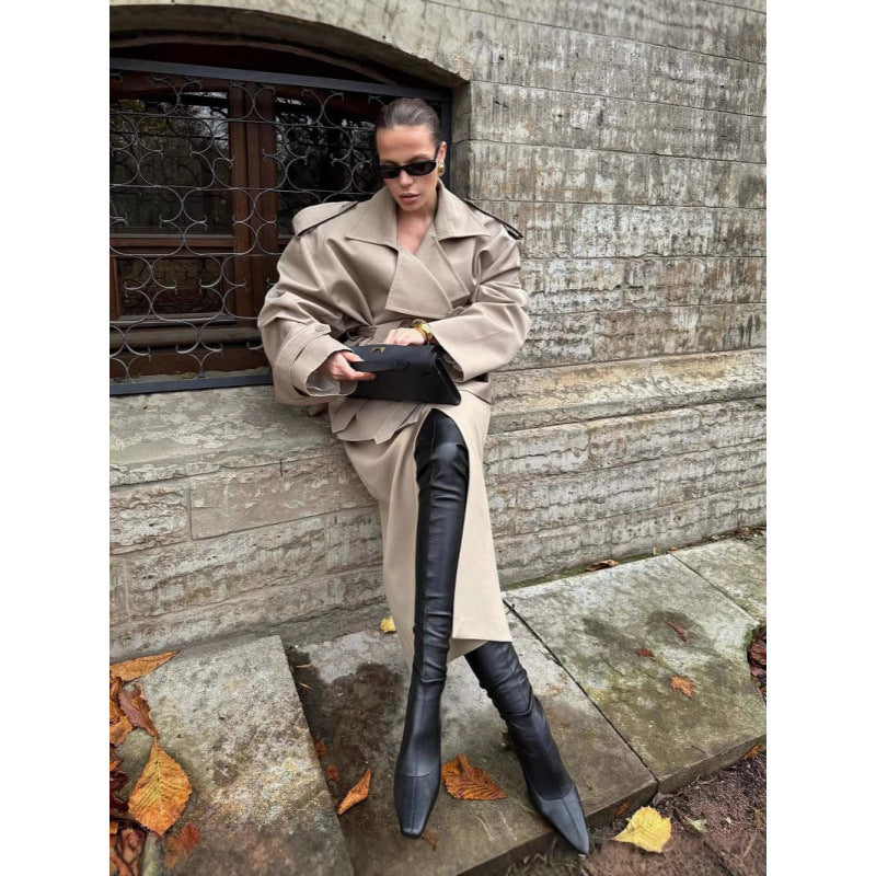 Damen Übergröße Trenchcoat EB