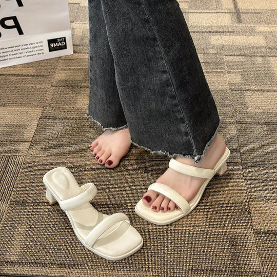 Damen eleganten und komfortablen Mules mit Blockabsatz EB