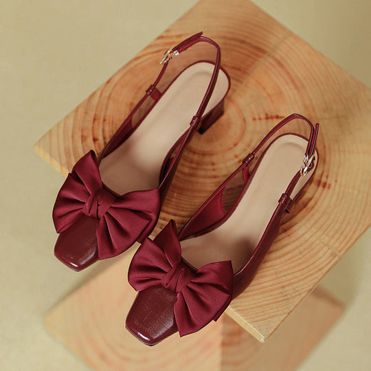 Damen Slingback-Pumps mit Schleife EB