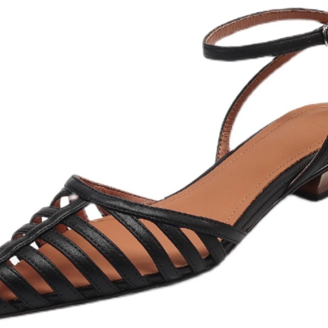 Damen elegante Riemchen Slingback Sandalen mit filigranem Design EB