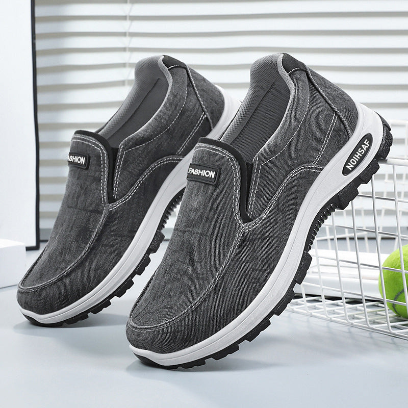 Damen Bequeme Slip-On Sneakers mit elastischem Obermaterial und rutschfester Sohle EB