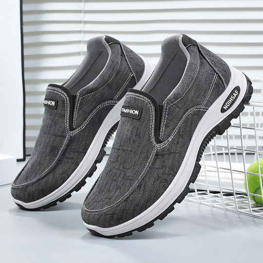 Damen Bequeme Slip-On Sneakers mit elastischem Obermaterial und rutschfester Sohle EB