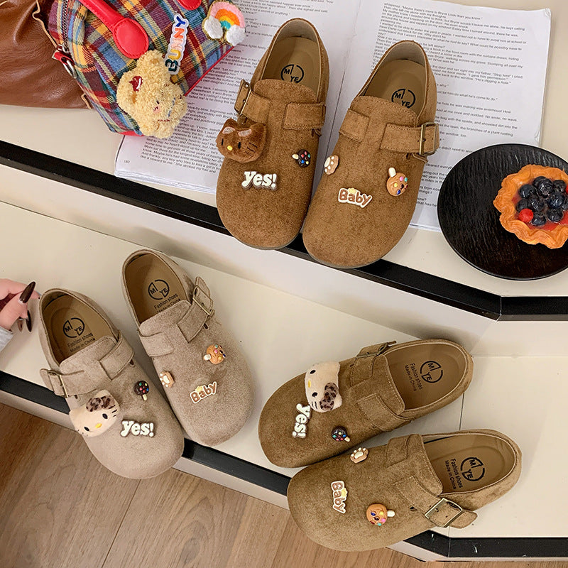 Damen Komfortable Clogs mit modischem Schnallen-Design und verspielten Details EB