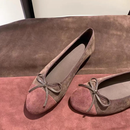 Damen Elegante Ballerinas mit modischem Schleifenakzent EB