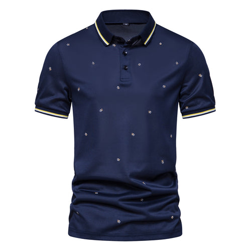 Herren Poloshirt mit modischem Muster und atmungsaktiven Eigenschaften EB