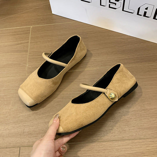 Damen Elegante Ballerinas mit modischem Riemchen und komfortablem Fußbett EB