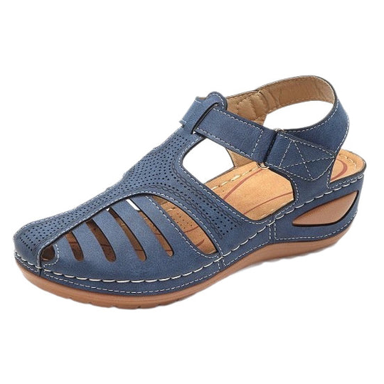 Damen Sportliche und luftige Riemchen-Sandalen mit anatomischem Fußbett EB