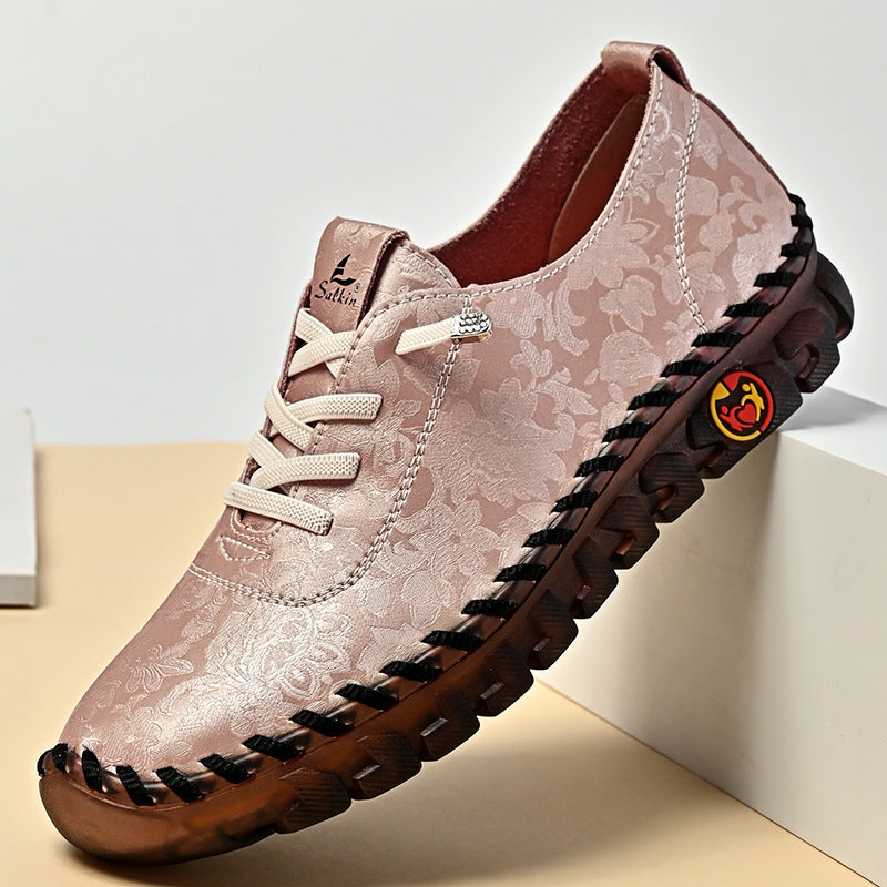 Damen Bequeme und modische Sneaker mit Blumenmuster EB