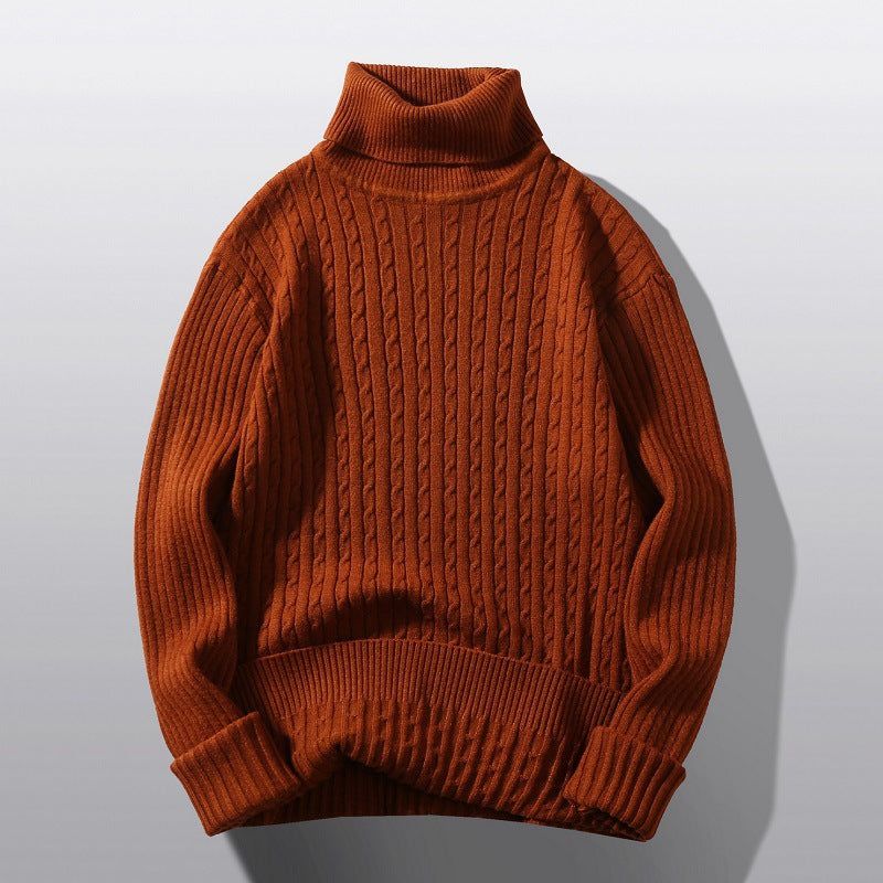 Damen Strickpullover mit hohem Kragen und Rippenmuster EB