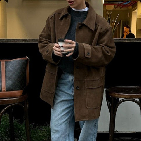 Damen Kunstlederjacke im modernen Design mit strukturiertem Schnitt und praktischen Taschen EB