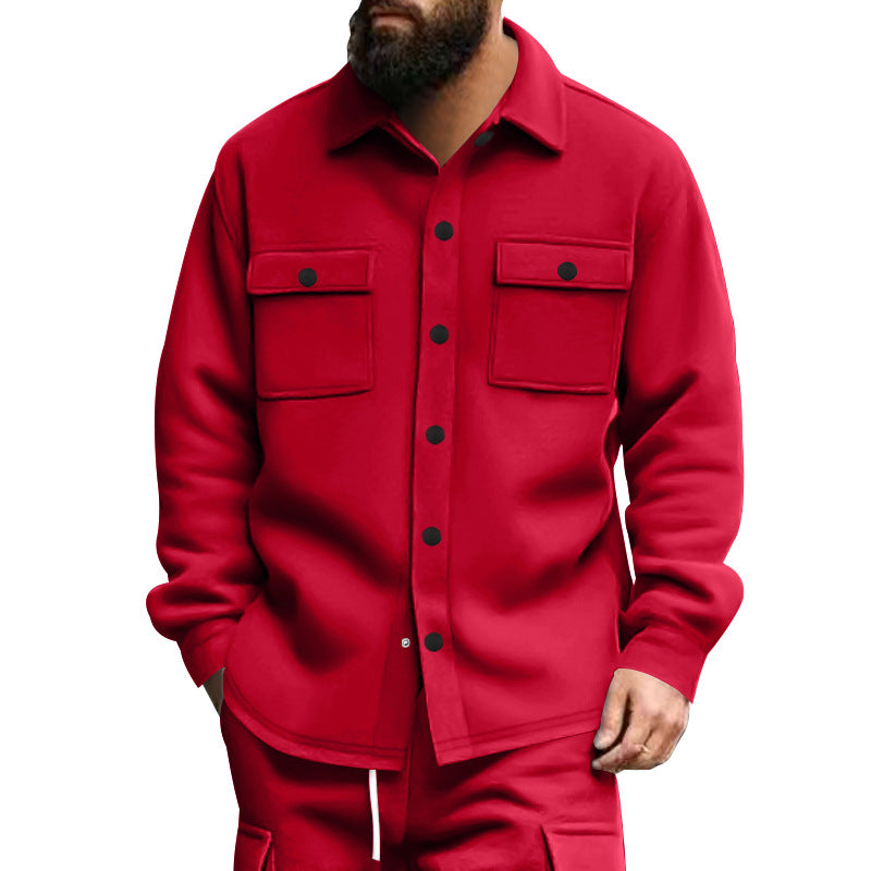 Herren strukturierte Arbeitsjacke mit praktischen Taschen EB