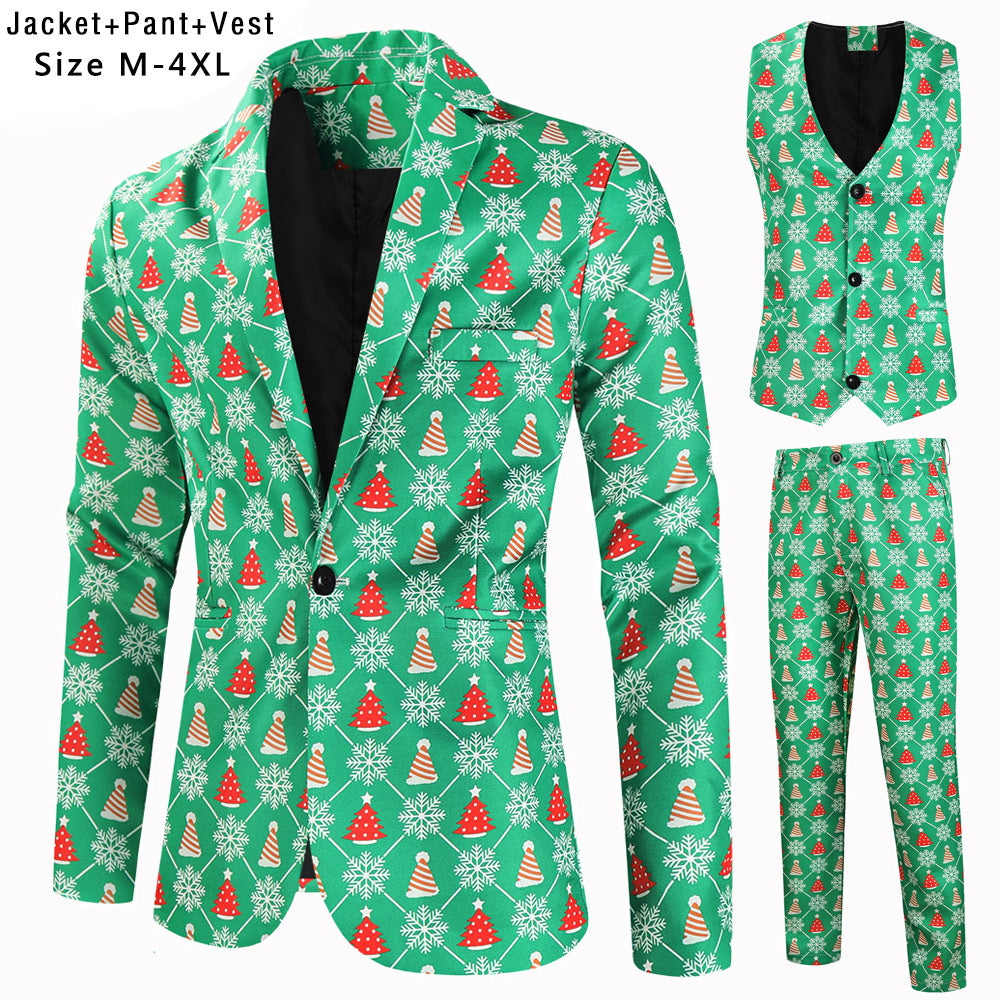 Herren festliches Anzugset mit kreativem Weihnachtsdesign EB