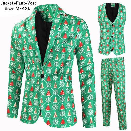 Herren festliches Anzugset mit kreativem Weihnachtsdesign EB