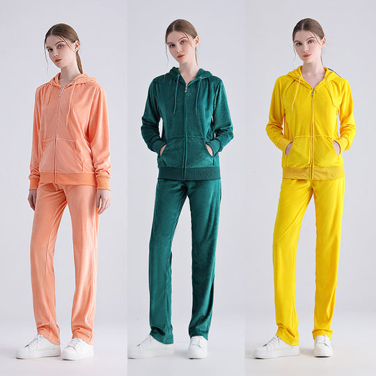 Damen Sportlicher Jogginganzug mit Kapuze EB