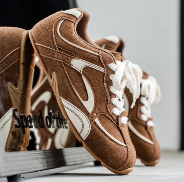 Damen Bequeme Sneakers aus Wildleder mit atmungsaktiver Sohle EB