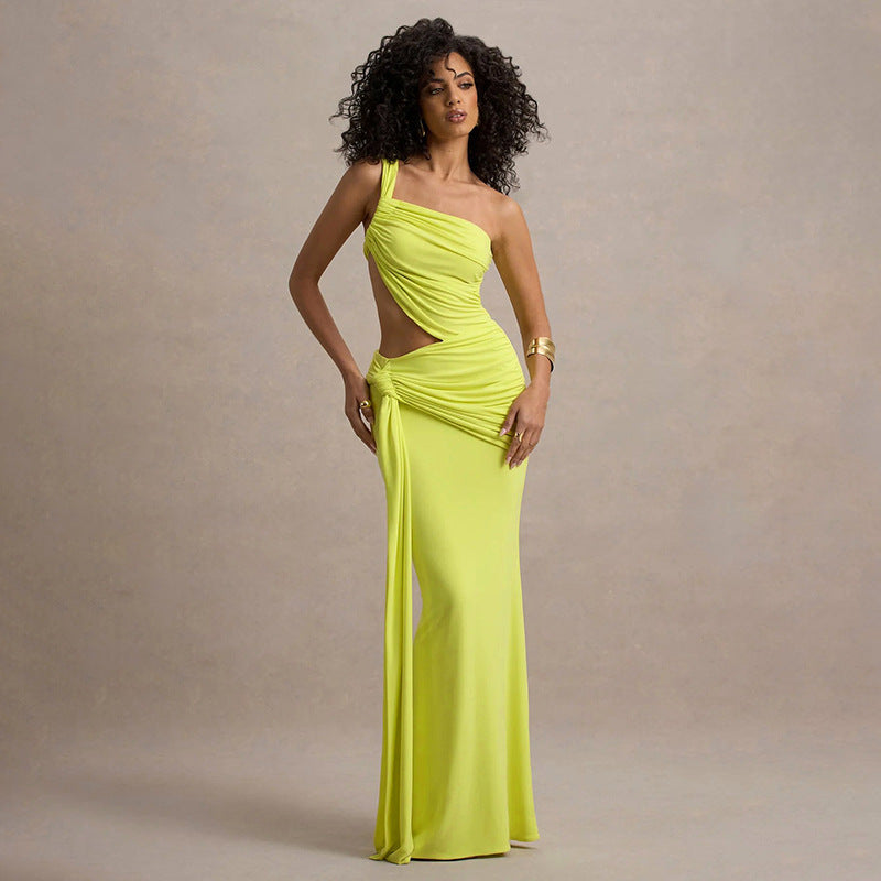 Damen Elegantes Minikleid mit seitlichem Cut-Out und raffinierten Raffung EB