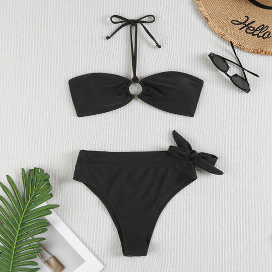 Damen Bandeau-Bikini mit verstellbaren Trägern und hochwertigem Twist-Design EB