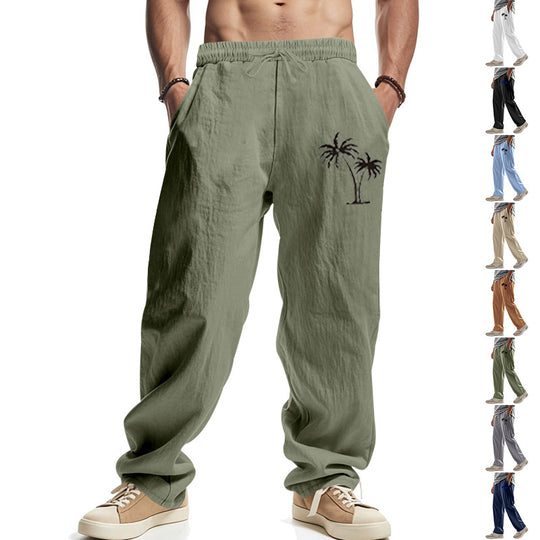 Herren lässige Freizeithose mit elastischem Bund und praktischen Eingrifftaschen EB