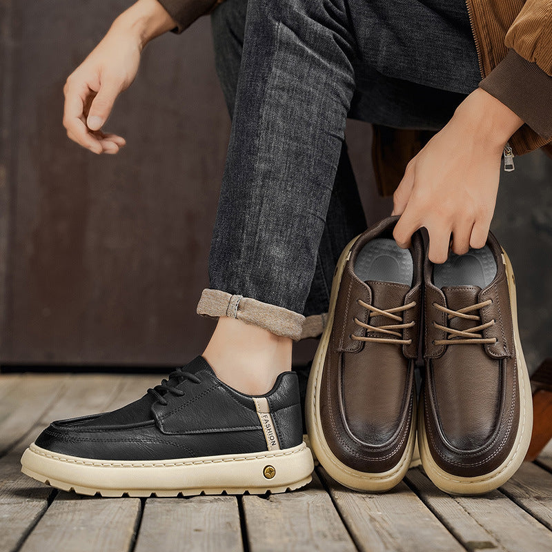 Damen Bequeme Sneaker mit modischem Lederdesign und rutschfester Sohle EB