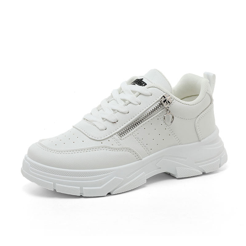 Damen Sportliche Sneaker mit trendiger Reißverschluss-Applikation und komfortabler Sohle EB