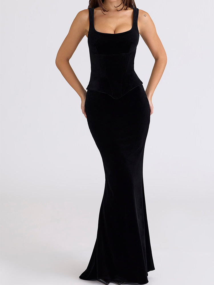 Damen Figurumspielendes Maxikleid mit elegantem Schnitt EB