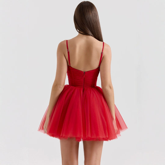 Damen Tüllballkleid mit Spitzenoberteil EB