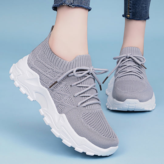 Damen Luftige High-Performance Laufschuhe mit elastischem Strickdesign EB