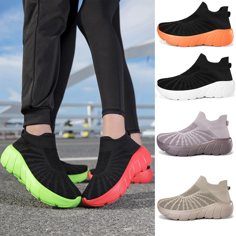 Damen Atmungsaktive Strick-Sneaker mit flexiblem Sohlenprofil EB