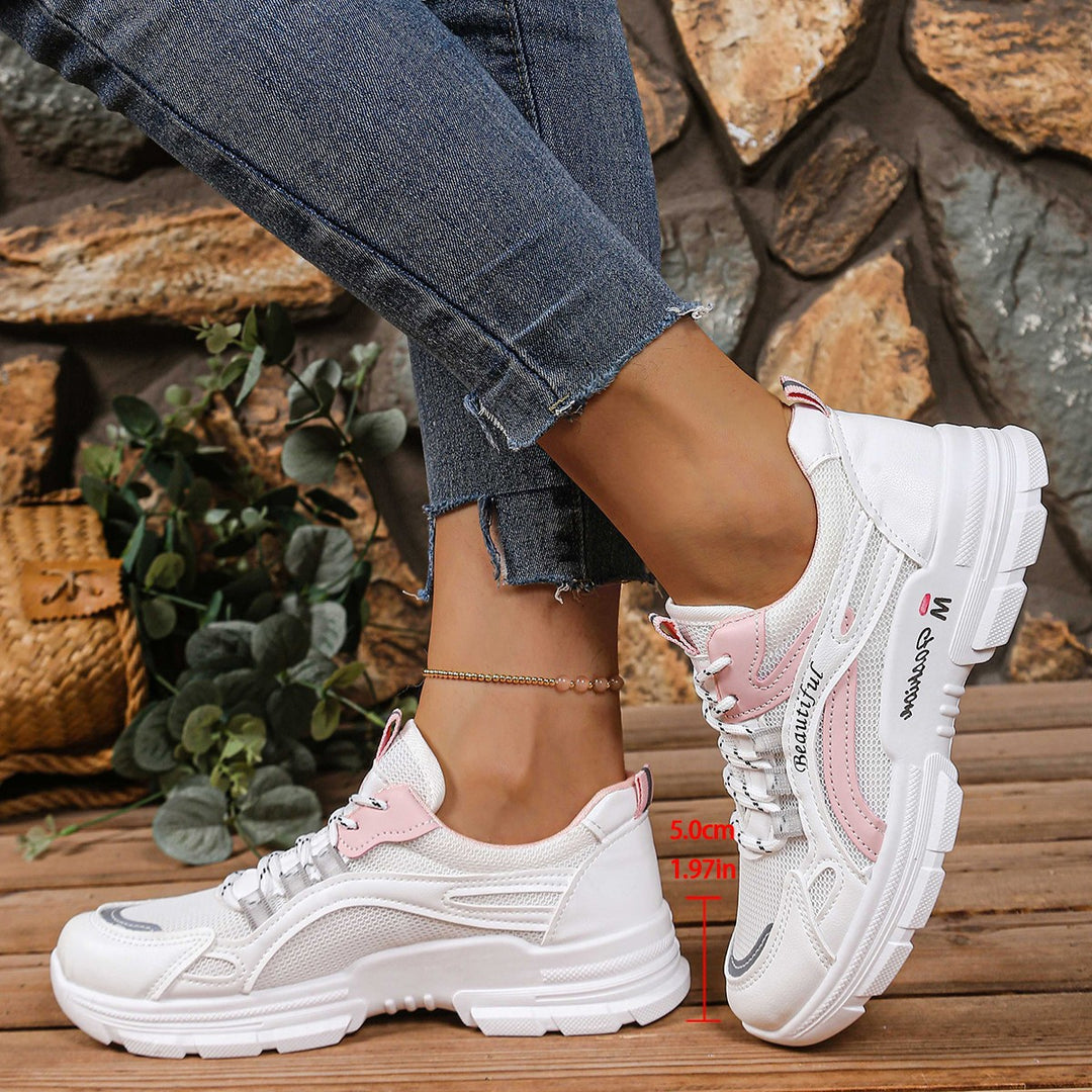 Damen Komfortable Fitness-Sneaker mit atmungsaktiver Oberflächenstruktur EB