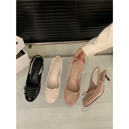 Damen Slingback Ballerinas mit niedlichem Schleifendetail EB