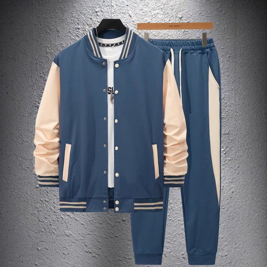 Herren Sportliches Sweat-Anzug-Set mit gestreiften Details EB