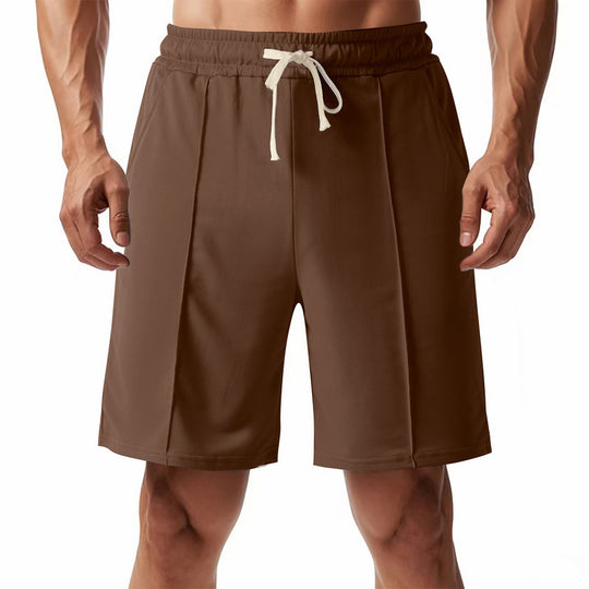 Herren nan knielange Relax-Bermuda mit flacher Bügelfalte, elastischem Tunnelzugbund und seitlichen Eingrifftaschen EB