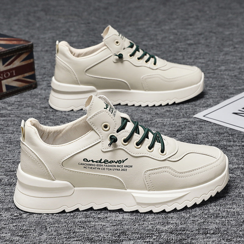 Damen Sportliche Ledersneaker mit dämpfender Sohle und modischem Design EB