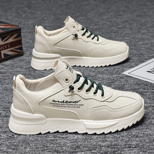 Damen Sportliche Ledersneaker mit dämpfender Sohle und modischem Design EB