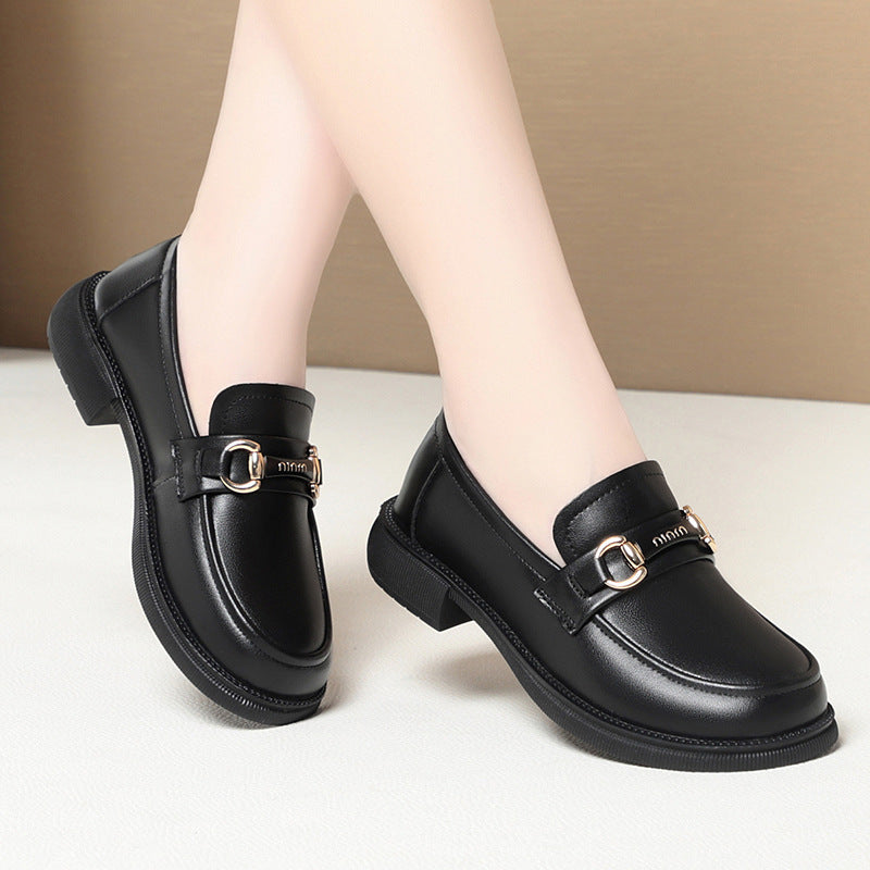 Damen Elegante Loafers mit modischem Kettendetail und bequemer Sohle EB