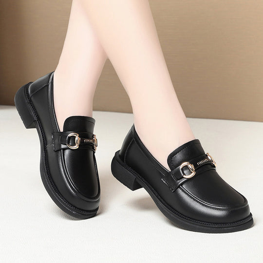 Damen Elegante Loafers mit modischem Kettendetail und bequemer Sohle EB
