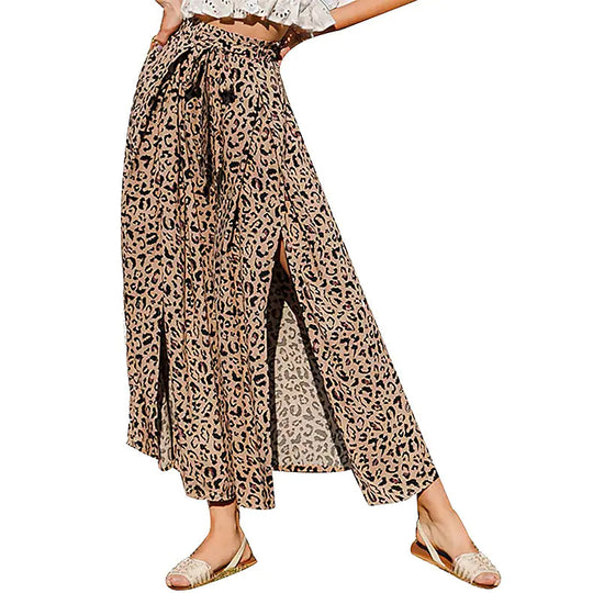 Damen Weite Palazzo-Hose mit floralem Design und elastischem Bund EB
