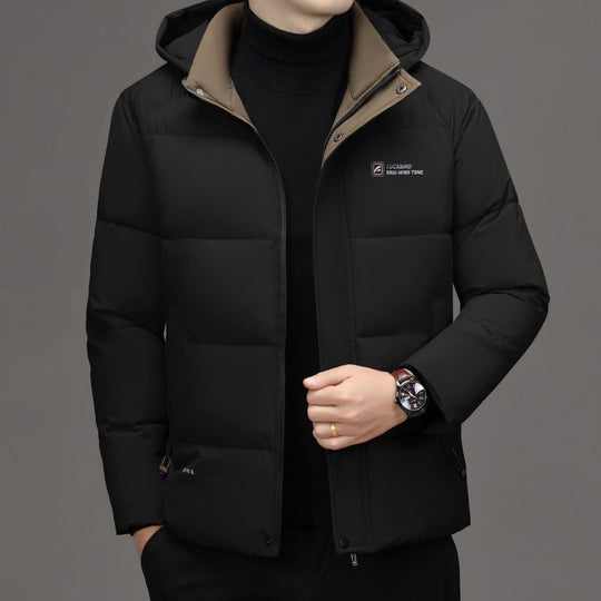 Herren Wattierte Stehkragenjacke mit wasserabweisender Oberfläche und Reißverschlusstaschen EB