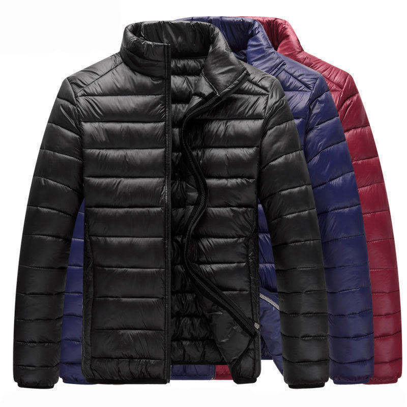 Herren nan ultraleichte Steppjacke mit Stehkragen und durchgehendem Reißverschluss EB