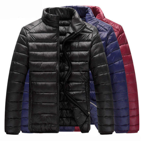 Herren nan ultraleichte Steppjacke mit Stehkragen und durchgehendem Reißverschluss EB
