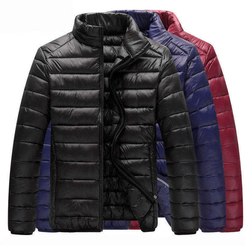 Herren nan ultraleichte Steppjacke mit Stehkragen und durchgehendem Reißverschluss EB
