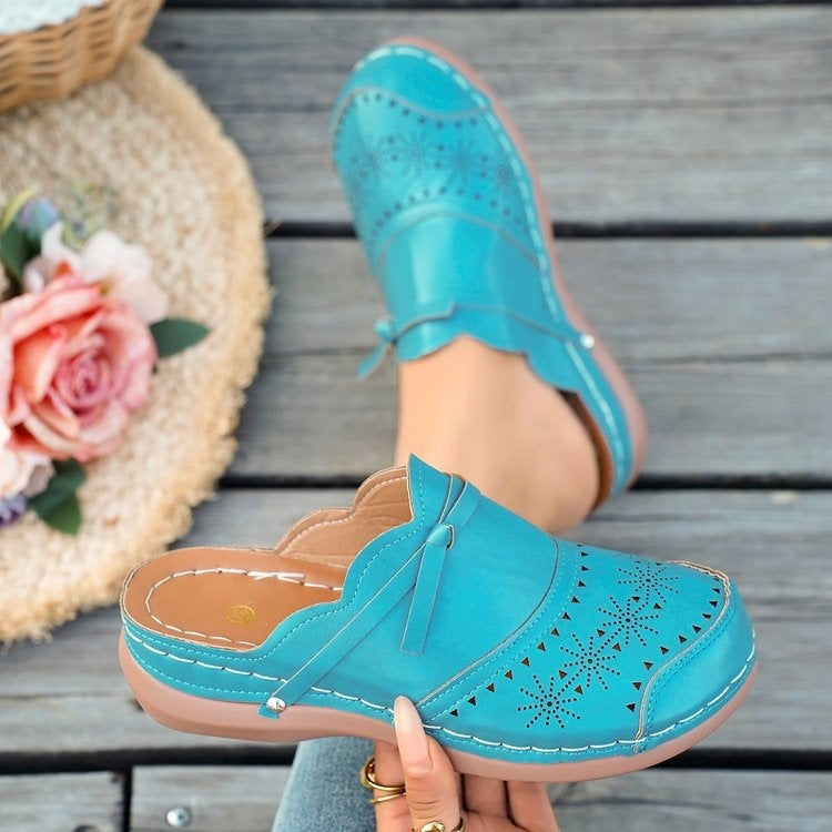Damen Komfortable und elegante Clogs mit stilvollem Lochdesign EB