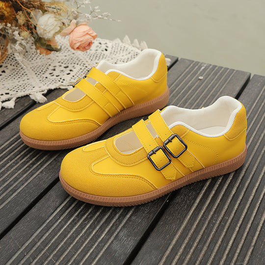 Damen Komfortable Sneakers mit doppeltem Klettverschluss EB