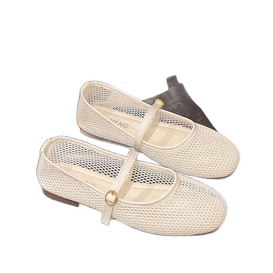 Damen atmungsaktive Ballerinas mit verstellbarem Riemen EB