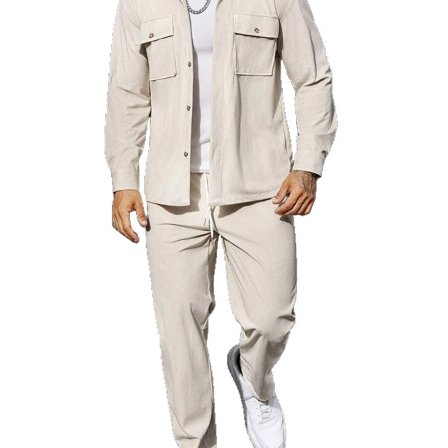 Herren Modisches Hemd mit Brusttaschen EB