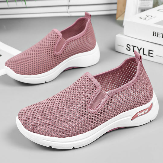 Damen Atmungsaktive Slip-On Sportschuhe mit elastischem Obermaterial EB