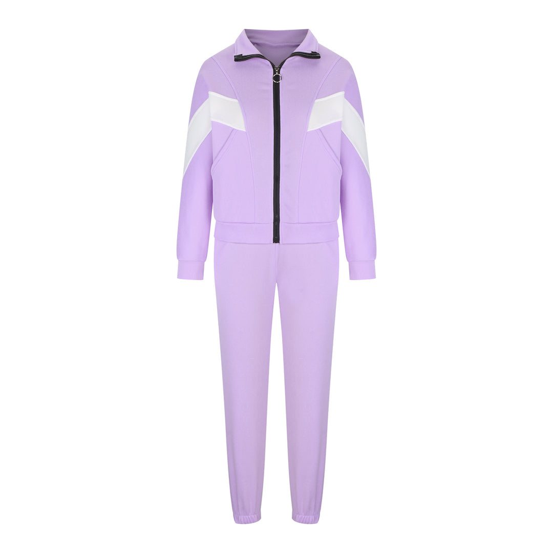 Damen nan athletisches Trainingsset mit Ring-Zipper, eingesetzten Taschen und kontrastierenden Arm-Panels EB