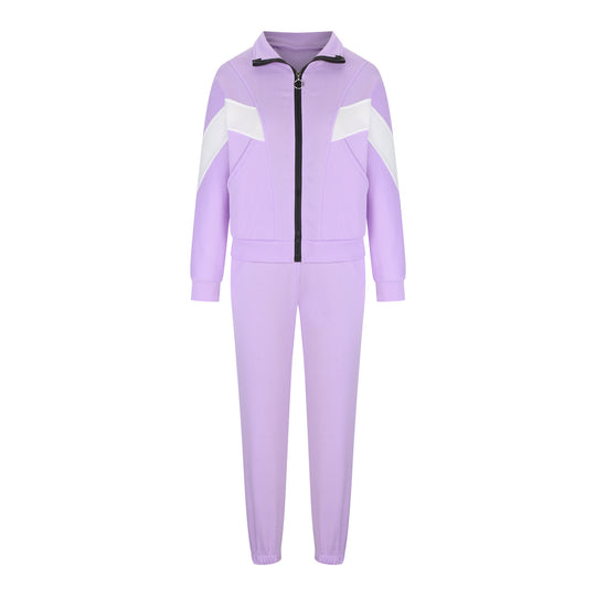Damen nan athletisches Trainingsset mit Ring-Zipper, eingesetzten Taschen und kontrastierenden Arm-Panels EB